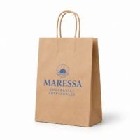 BOLSAS KRAFT LOGO 30X41x12 (100U)