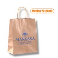 BOLSAS KRAFT LOGO 30X41x12 (100U)