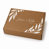 CAJA CARTÓN KRAFT CON LOGO MEDIDA 40x30x6