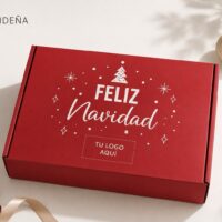 🎄CAJA NAVIDAD 30x20x10 CON LOGO 💳 3 cuotas de $23.167 sin interés
