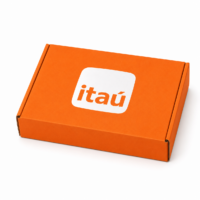 CAJA CARTÓN NARANJO CON LOGO 30x20x10 💳 3 cuotas de $23.167 sin interés